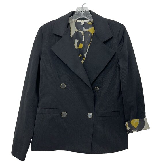 Cabi Luxe Tux leopard print lined double breasted women's jacket blazer size 4 - Picture 1 of 9